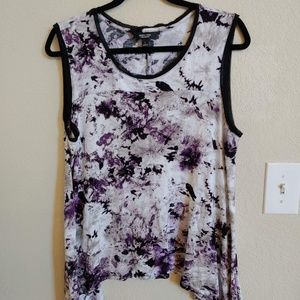 Purple/black sharkbite top